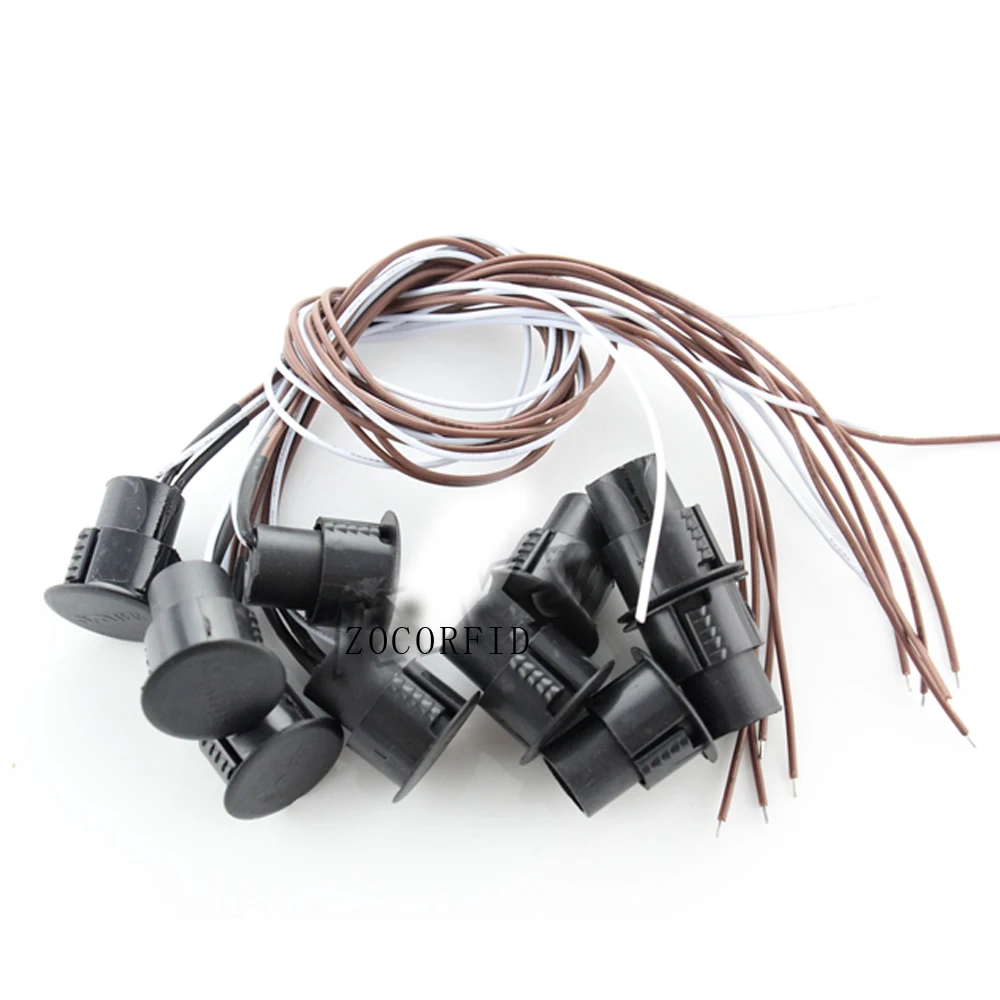 (10 пар) Стандартный проводной Магнитный переключатель коричневого цвета для