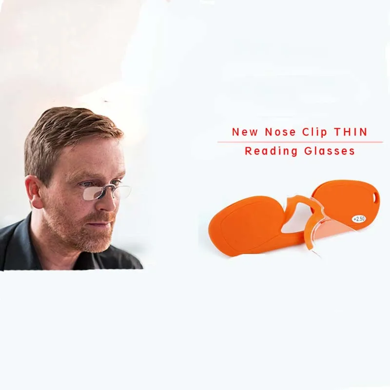 2018 Новый сверхлегкий клип нос компактные очки для чтения женщин мужчин с