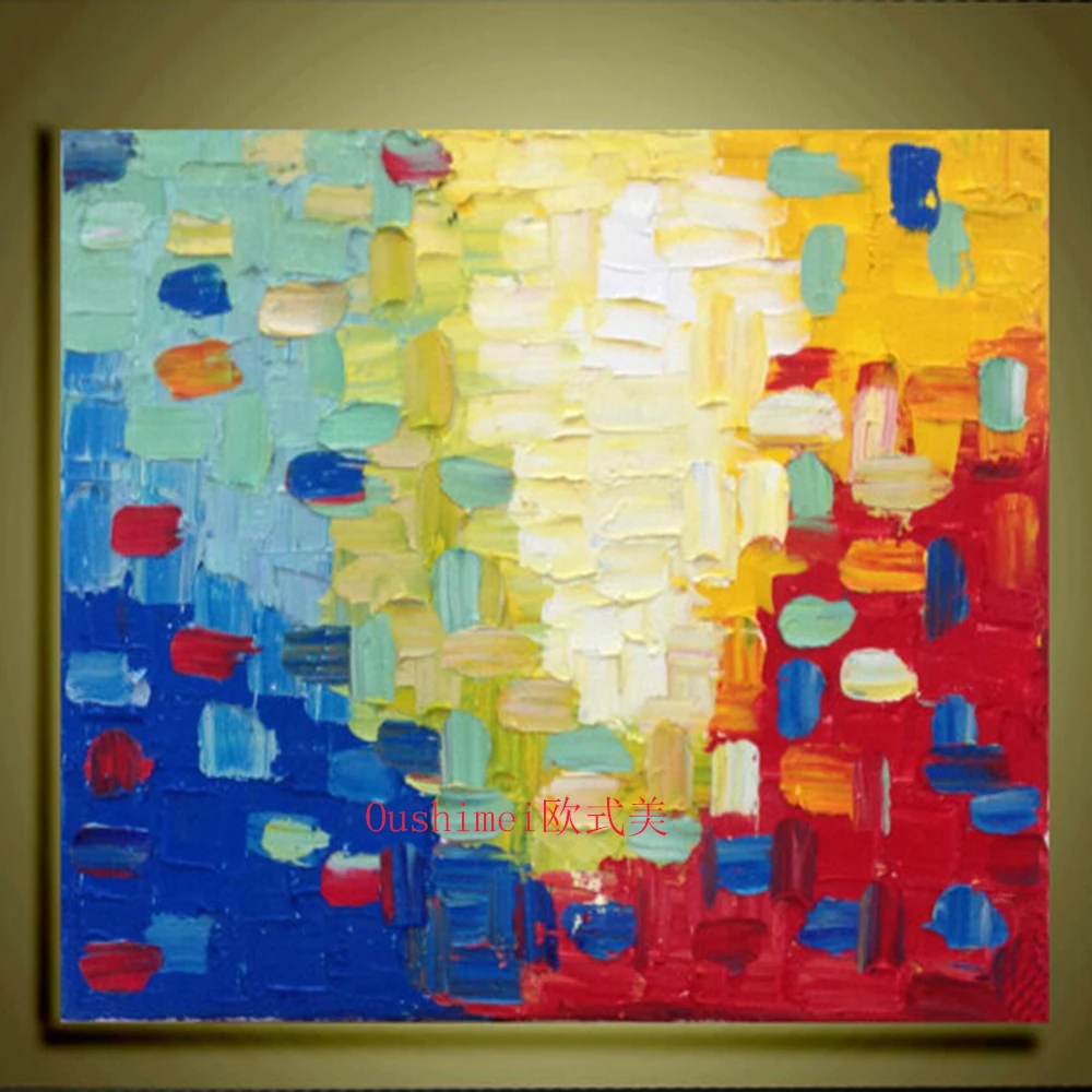 

Handmade Colorful Abstract Oil Painting On Canvas Handmade Beautiful Wall Art Pictures For Living Room Decor Knife Oil Painting