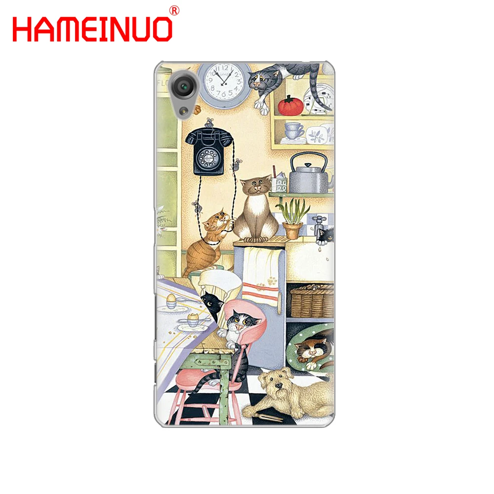 HAMEINUO кошки и библиотека Дерево чехол для телефона sony xperia C6 XA1 XA2 XA ULTRA X XP L1 L2 compact