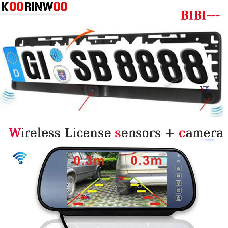 Новейший парктроник Koorinwoo Автомобильный датчик парковки 7 дюймовый ЖК монитор