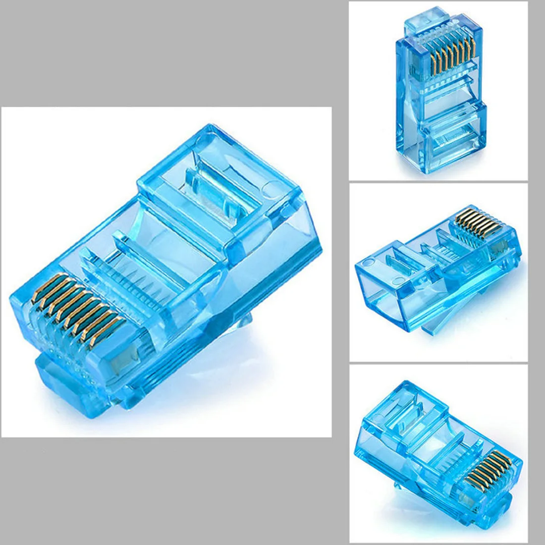 50 шт цвет случайный RJ45 сетевой кабель модульный разъем Cat5 CAT5e Разъем 8P8C utp