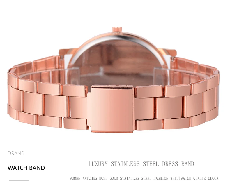 Women Dress Watches Rose Gold Stainless Steel Lvpai Brand Fashion Ladies Wristwatch Creative Quartz Clock Luxury Watches D35