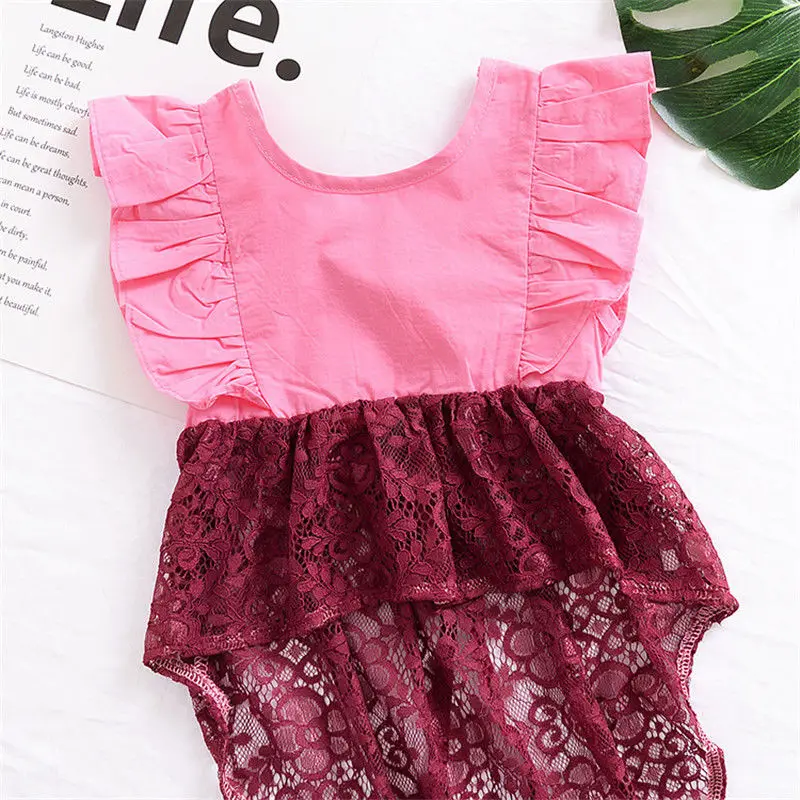 Vintage Toddler Kid Baby Girls Lace Flower Party Pageant Tutu Dress Tops Clothes Patchwork Children Girl Enfant Dresses Lovely | Детская