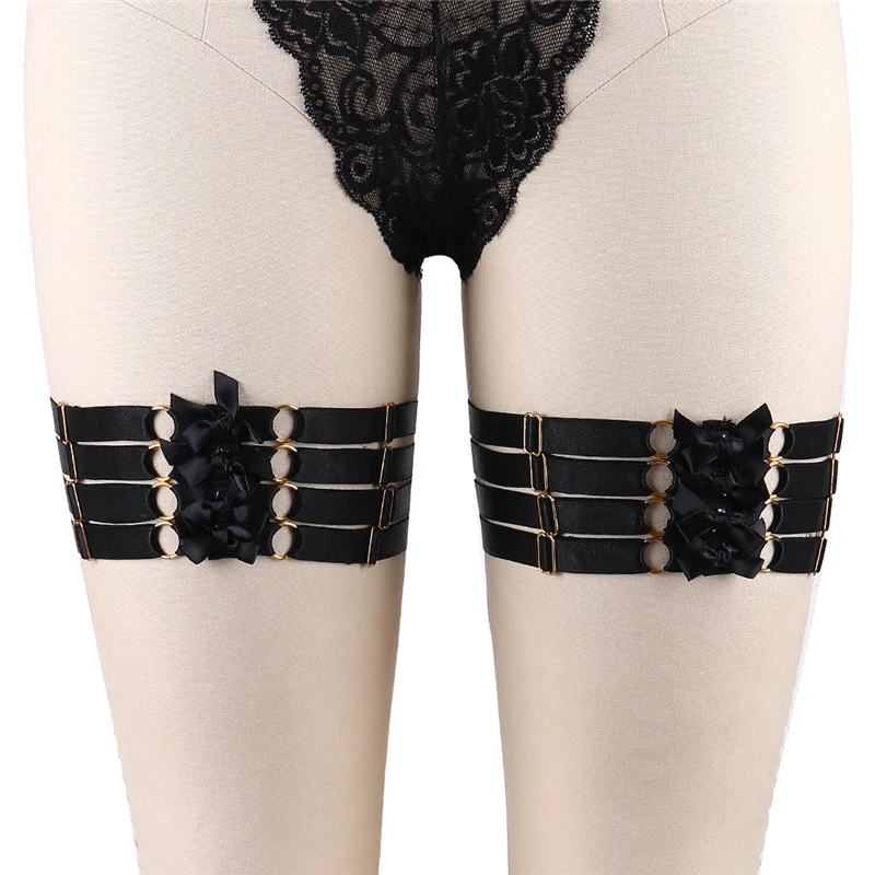 Красивые Соблазнительные носки подвязки для ног черные эластичные чулки до