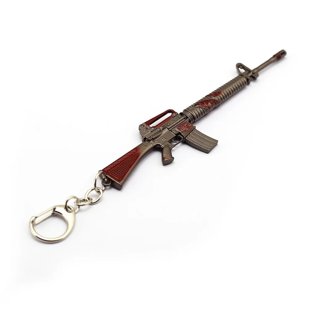Новые брелоки в виде оружия PUBG CS GO, брелок для ключей 12 см 98K AK47, модель пистолета, металлический кулон, брелоки FPS, мужские ювелирные изделия llaveros