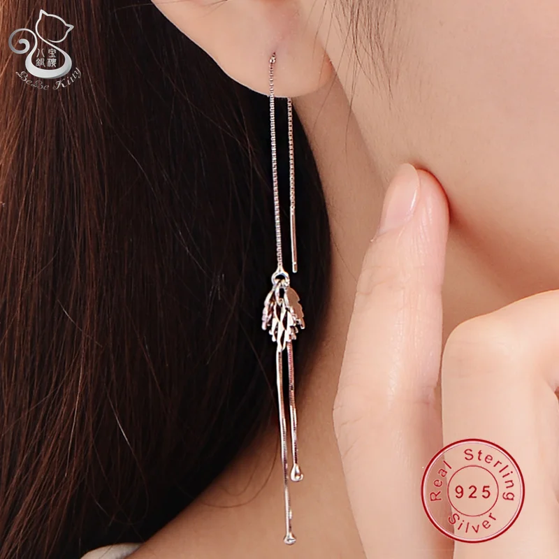 Серьги-подвески женские в стиле панк-рок серебро 925 пробы | Украшения и аксессуары