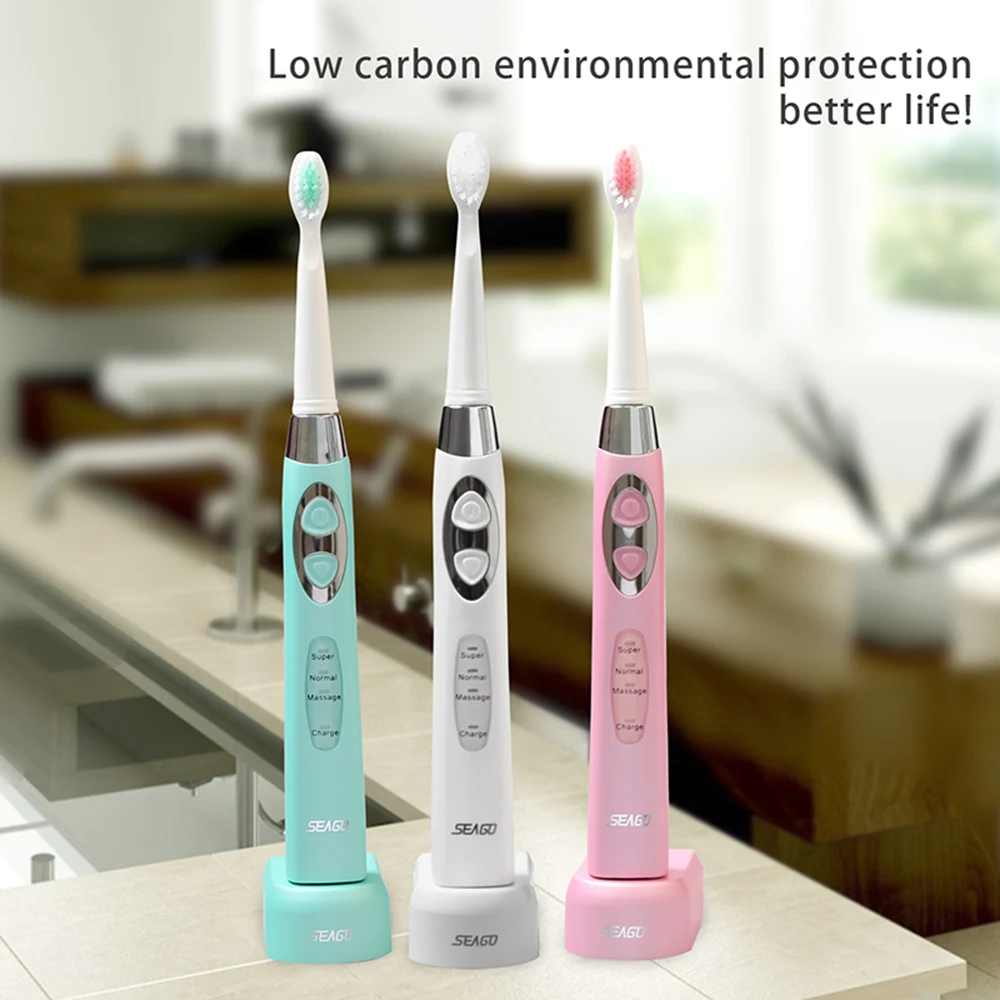Brand Sonic Electric Toothbrush for Adult Deep Clean Teeth Whitening Tooth Brush Quality Waterproof 5 Heads sg-917 | Бытовая техника
