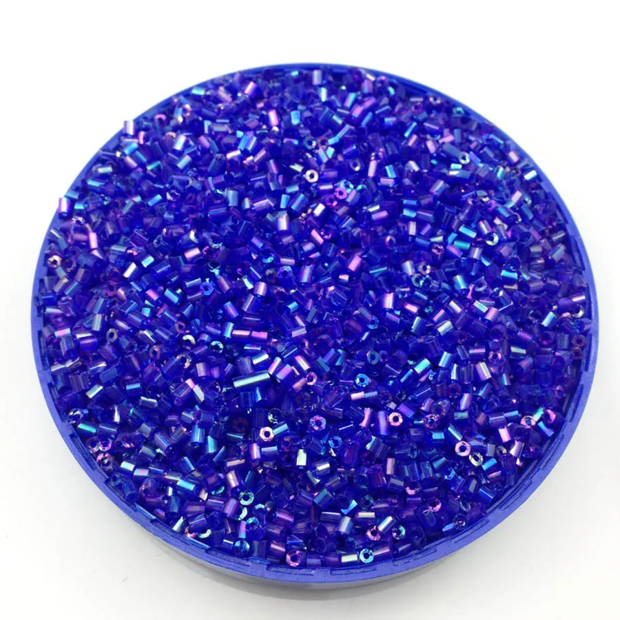 Прозрачные бусины разделители Королевского синего цвета 16 г 1000X 2*3 мм|beaded bridal|bead