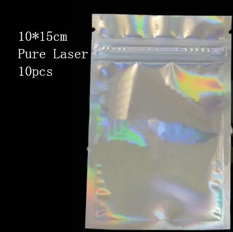 l laser ziplockbag 10 шт. DIY ремесло инструмент лазер пузырь мешок ручной работы голографический декор смола ювелирные изделия прозрачный карамельный цвет Упаковка Сумки Kawaii Arts - Цвет: l laser ziplockbag