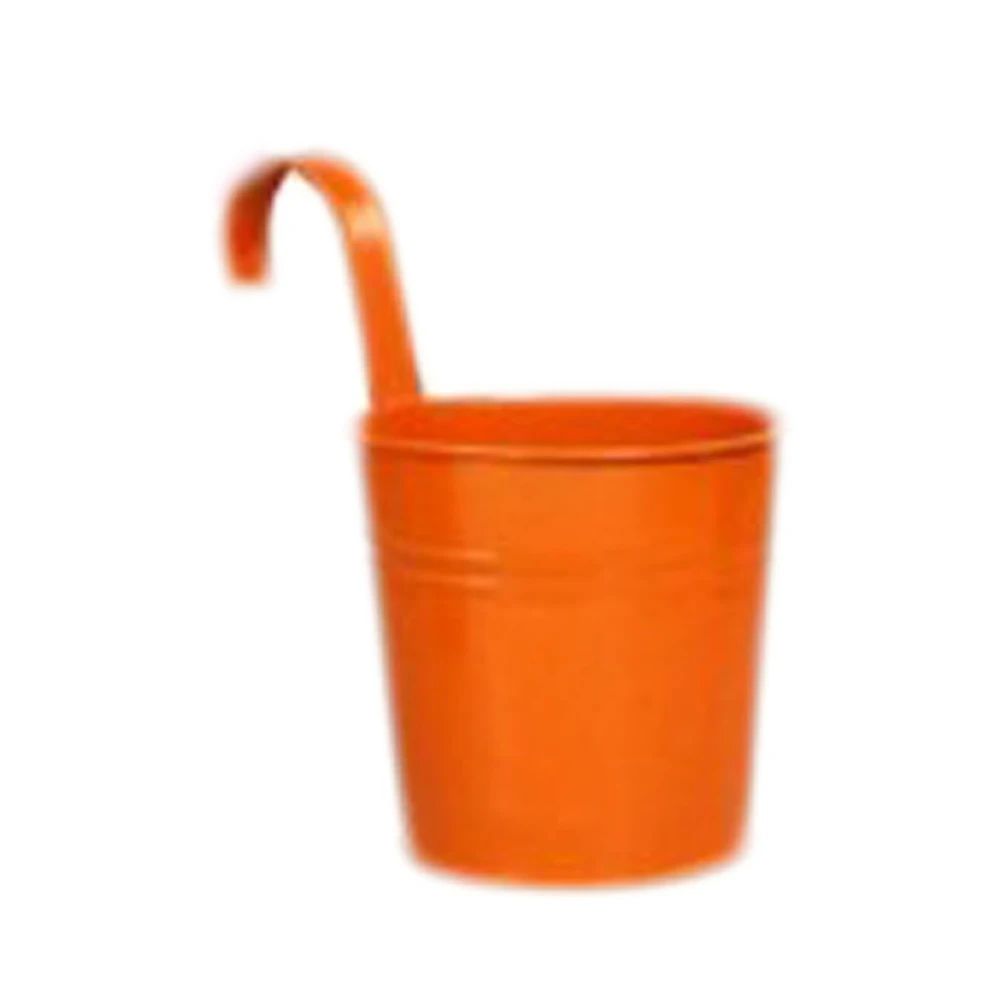 Конфеты цвета цветок металлические подвесные горшки сад балкон стены вертикальное подвесное ведро Железный Держатель корзина со съемным Оловянным домашним декором - Цвет: OR