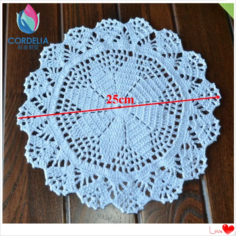 Французский красивый 12 шт./партия Хлопковый вязаный крючком кружевной войлок для