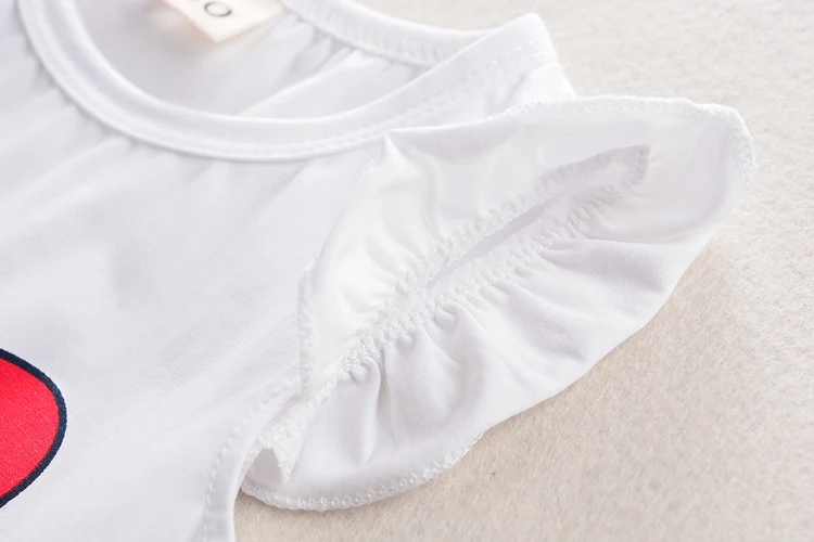 Комплект летней одежды для маленьких девочек Новинка 2019 года футболка в горошек