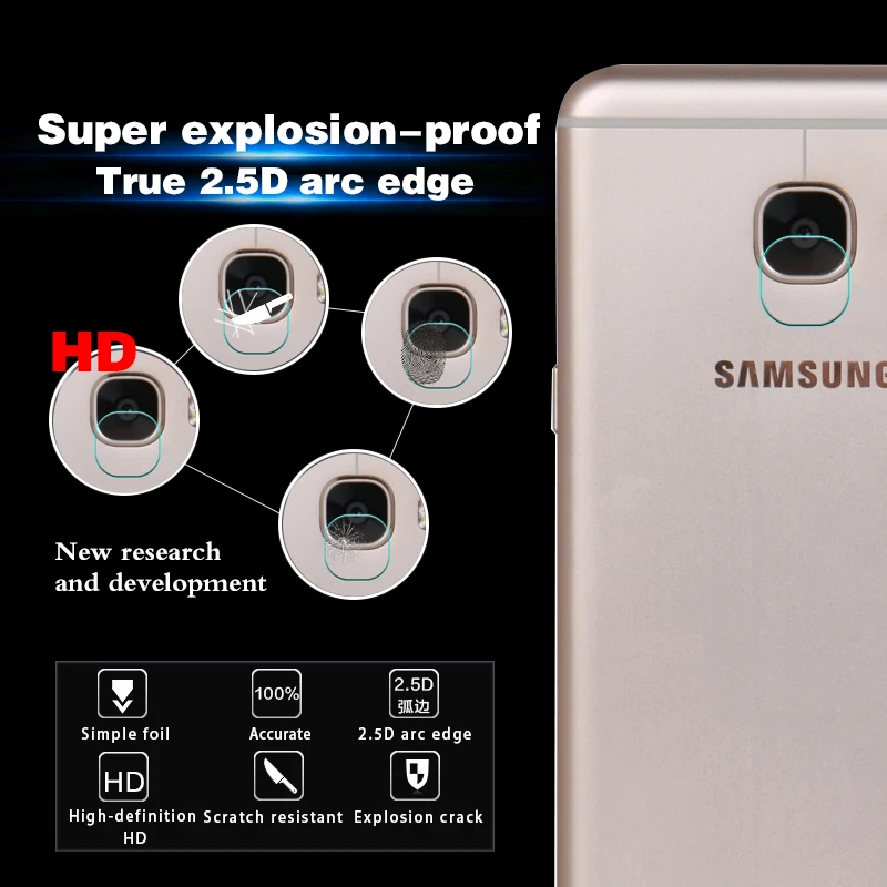 Задняя камера объектив 9H стеклянная пленка для Samsung Galaxy C5 Закаленное стекло C7