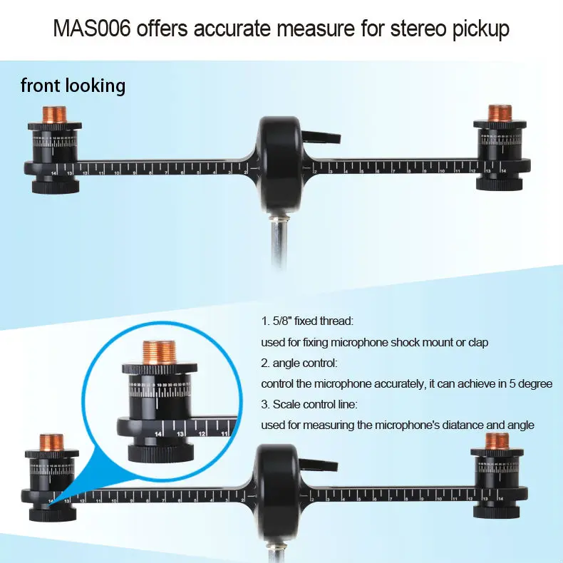 Alctron MAS006 двойной микрофон Стенд стерео запись двойной микрофон Стенд