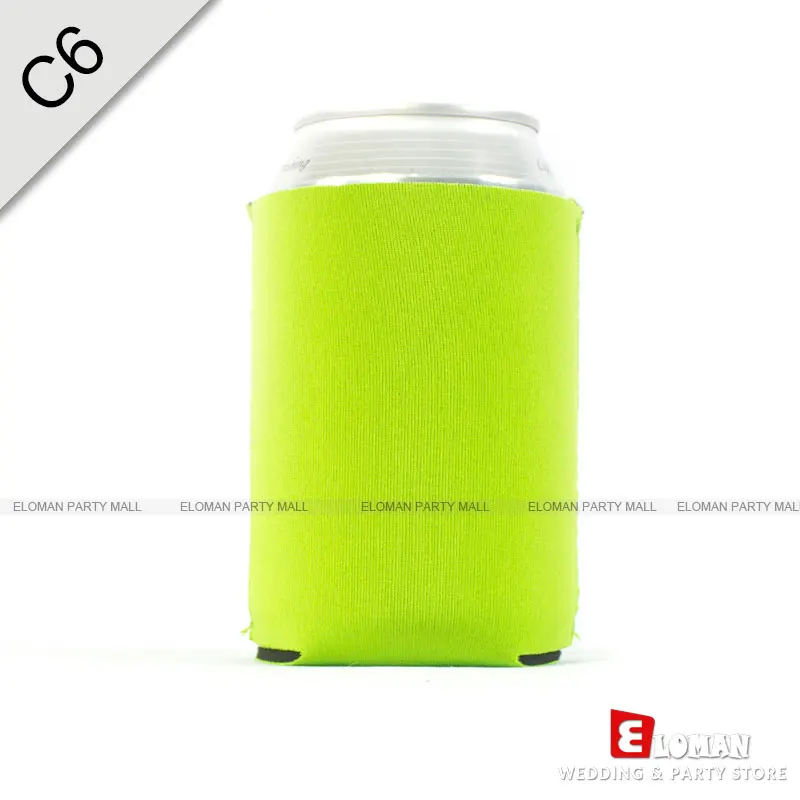 C6-Green-1PCS Можно охладить рукав ELOMAN свадебные и вечерние украшения сплошной цвет пиво koozies на заказ бутылка уютная пивная банка держатель подарок - Цвет: C6-Green-1PCS