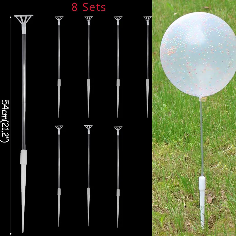 8set balloon stand 10 шт., Цветочные шары, декоративные аксессуары, зажим сливы, практичный, для дня рождения, свадьбы, вечеринки, Балон, пластиковый зажим, глобус, шар - Цвет: 8set balloon stand