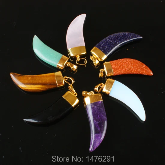 44x14 мм Новый смешанный камень Howlite тигровый глаз лазурит оникс Нож Форма бисер