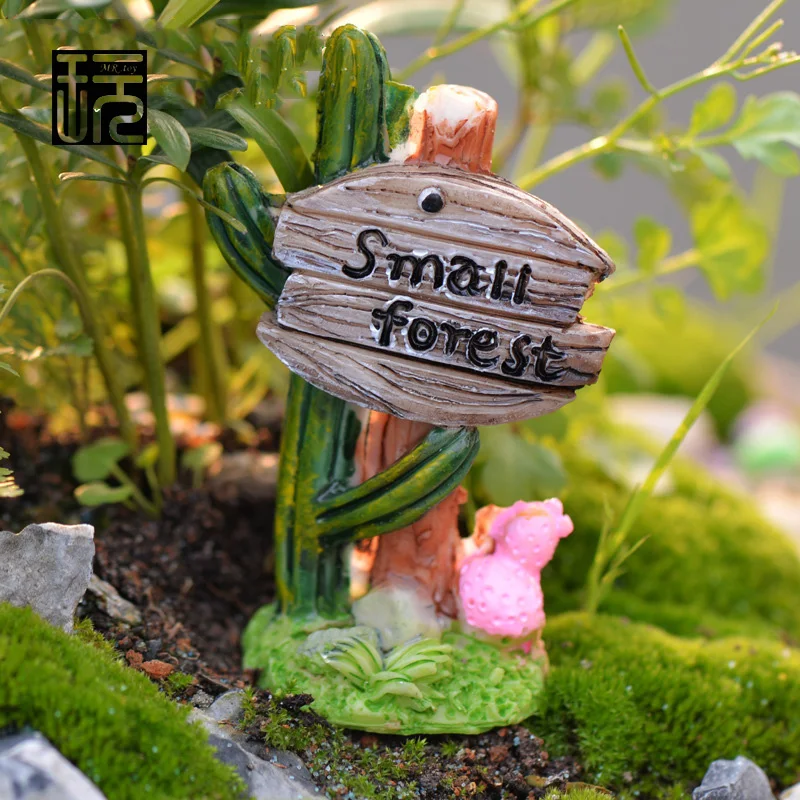 Заколки для волос ремесло кактус дорожный знак небольшой лес миниатюрная