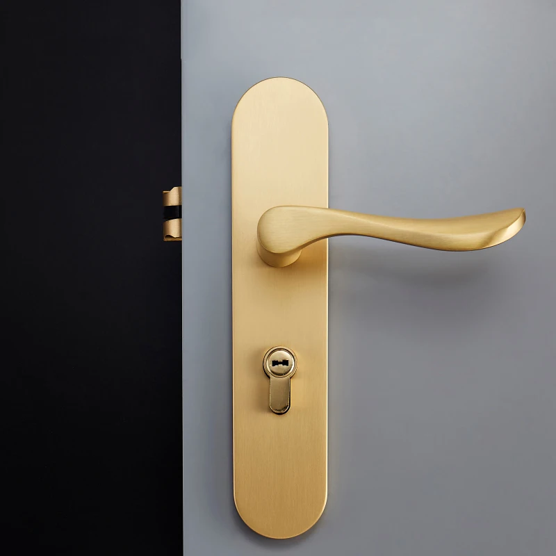 1 комплект простой золотистыми латунными зубцами дверной замок ретро дверная