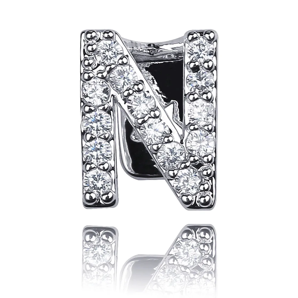 GUCY, новинка, хип-хоп, 26 букв, золото, серебро, зубы, Grillz, все, Iced Out, микро, Pave CZ зубья, грили с силиконом для рождественского подарка - Окраска металла: N