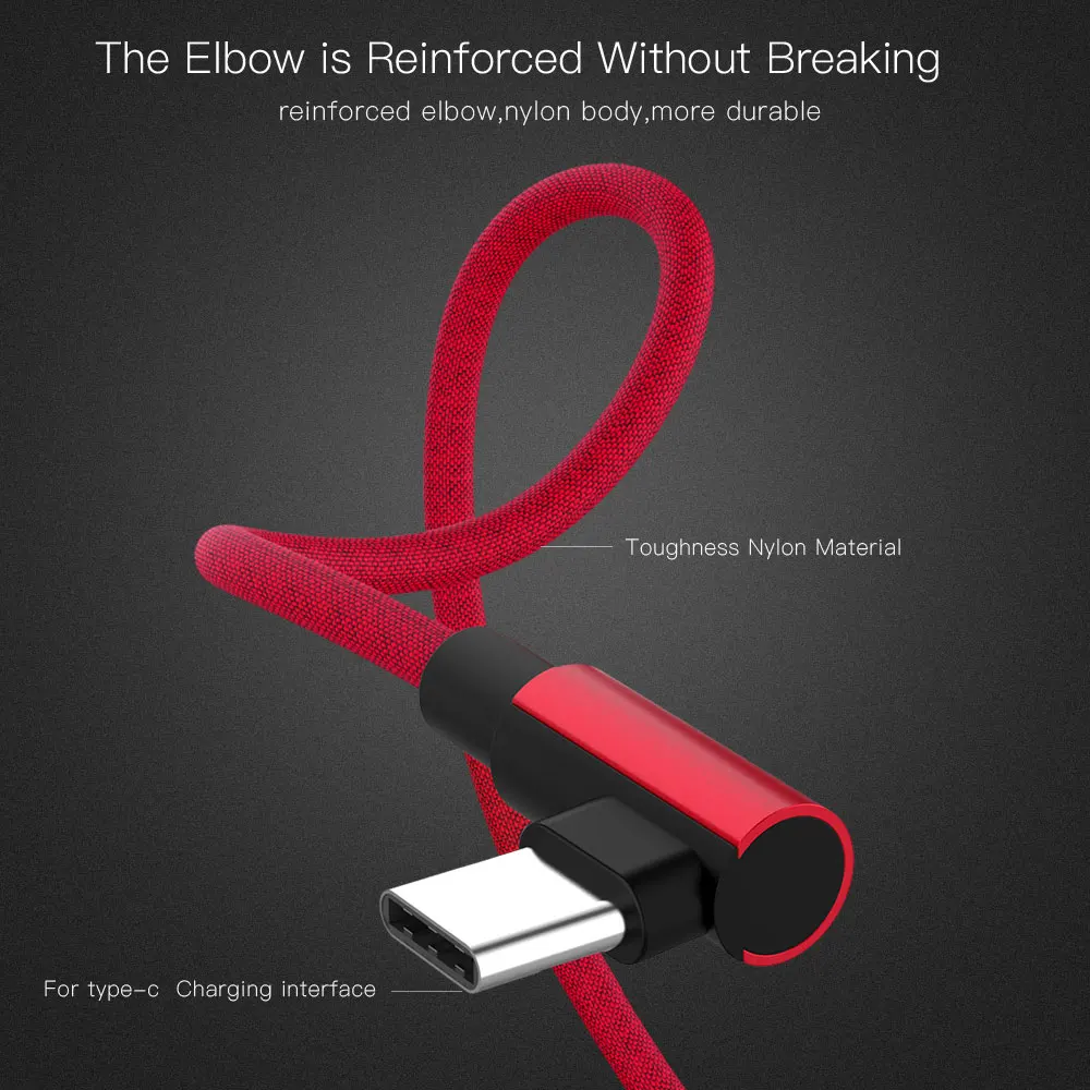 USB Type C кабель для быстрой зарядки 90 градусов Type-c 3 1 передачи данных зарядное