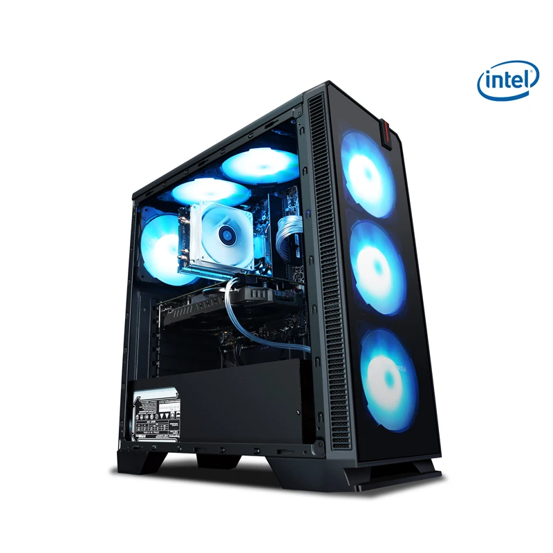 KOTIN R9 Intel Core i5 9600K Hexa Core 3,7 ГГц игровой Настольный ПК DIY компьютер 120 ГБ/240 ГБ SSD 8 г/16 ГБ RAM воздушный охладитель 400 Вт PSU