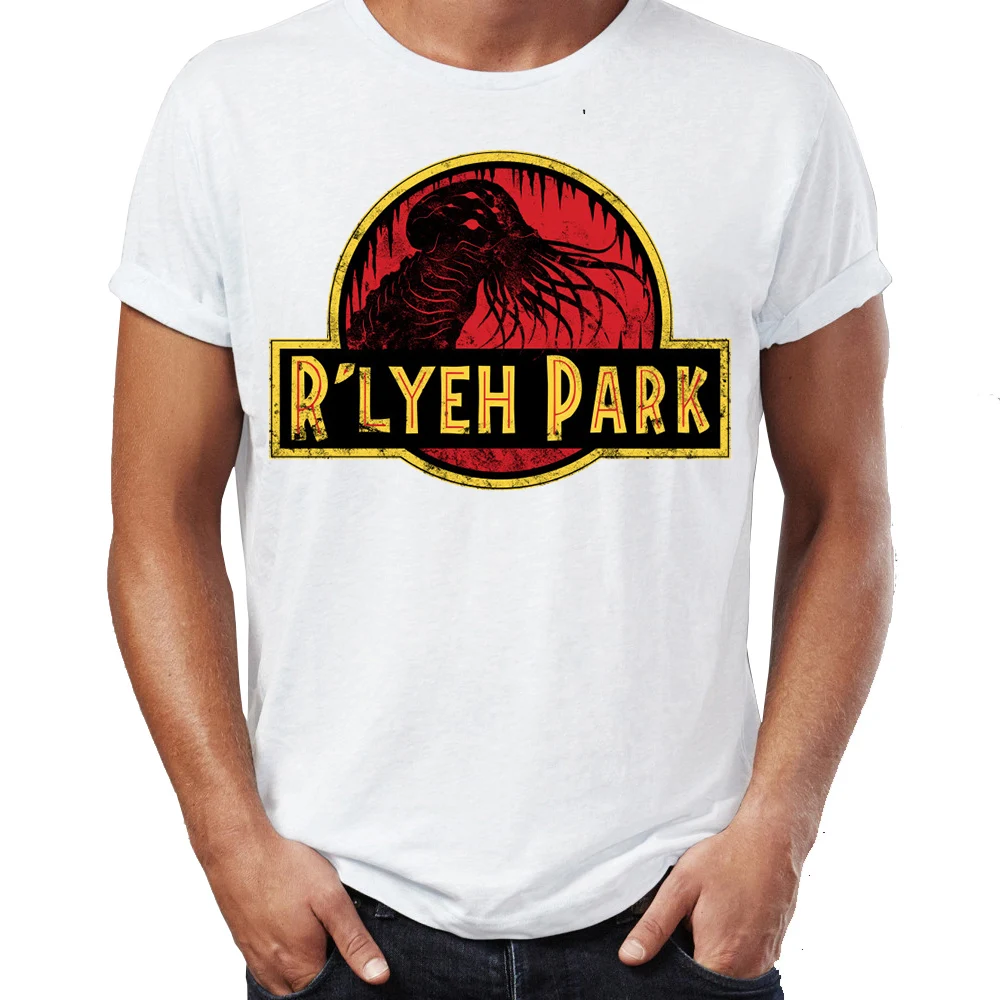 Летняя футболка для мужчин loveccraft R'lyeh Park Зов Ктулху ужас Хэллоуин