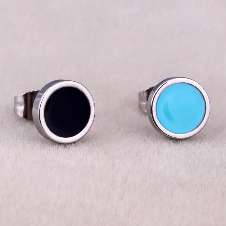 Горячая Распродажа женские и мужские круглые шпильки для ушей из нержавеющей