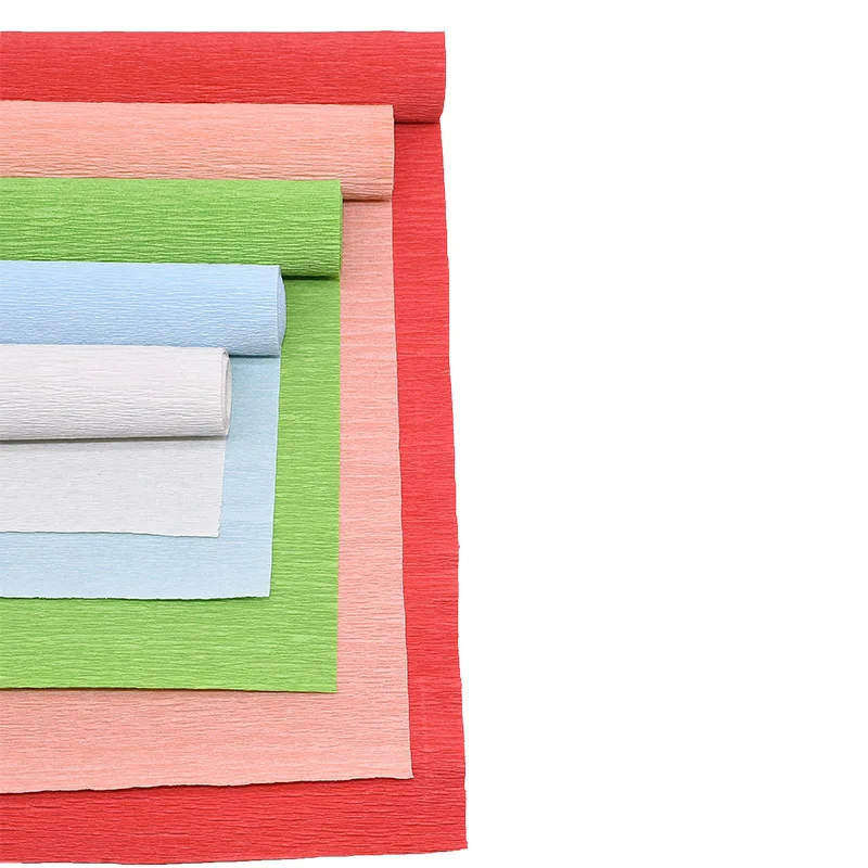 250cm*10/15/25/50 cm Crinkled Crepe Paper Gifts Flower Wrapping Wedding Festive Party Decoration DIY Fold Scrapbooking Crafts