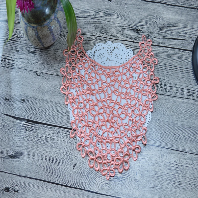 Бесплатная доставка 2 шт./лот розовая ажурная Венецианская кружевная вышивка