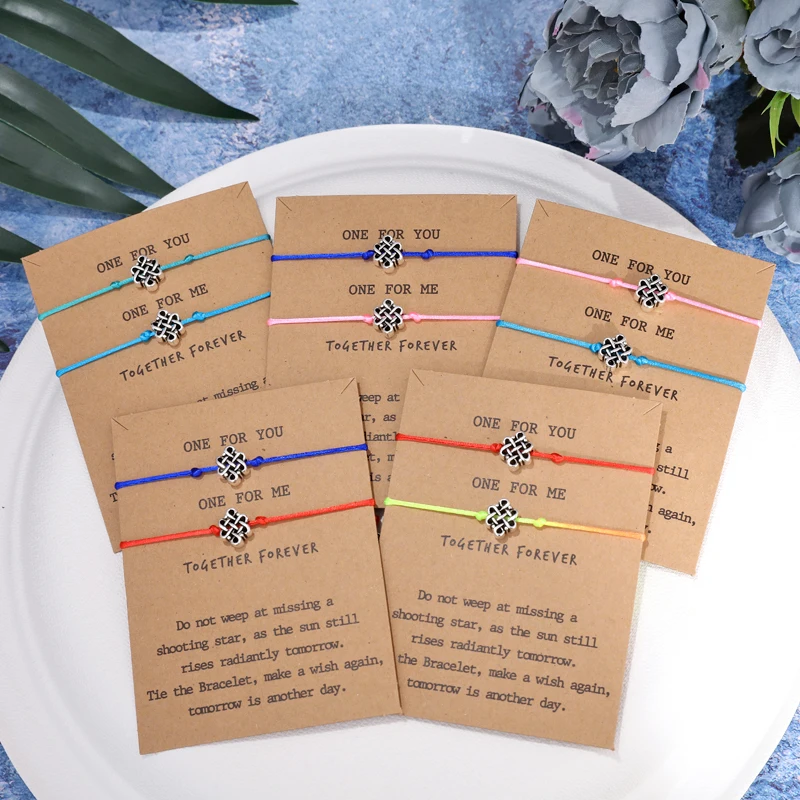 Женский и мужской контрастный браслет ZOSHI богемный с сердцем узлом бесконечного