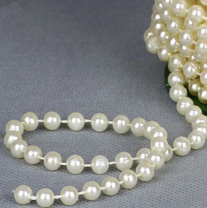 2 метра 4 мм жемчужные бусины цепочка гирлянда цветы для свадебной вечеринки