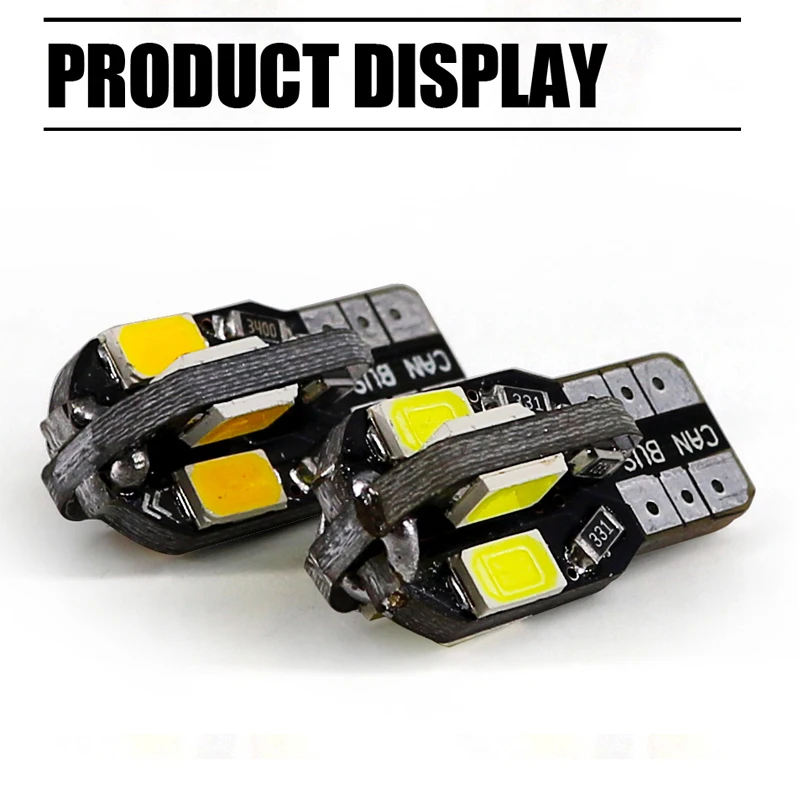 Светодиодсветодиодный лампы hlxg T10 Canbus 8SMD 5630 10 шт. Ошибка декодера бесплатная