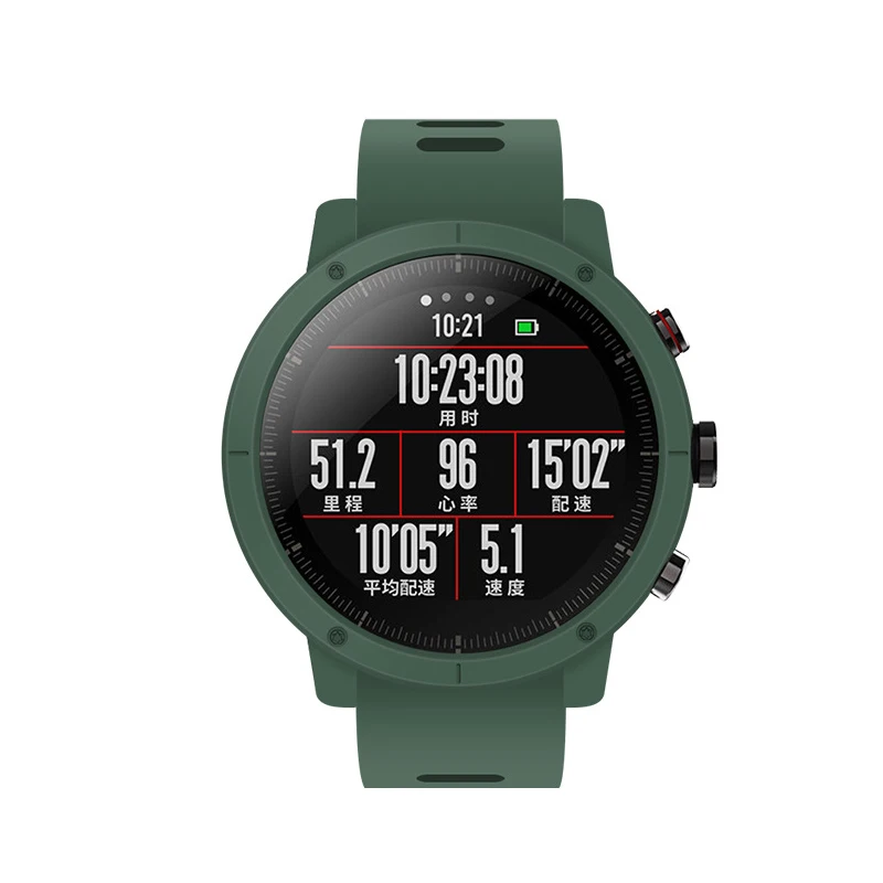 army green PC защитный чехол для Xiaomi Huami Amazfit Stratos 2 2s Чехол для смарт часов полный защитный чехол s красочный чехол для часов - Цвет: army green