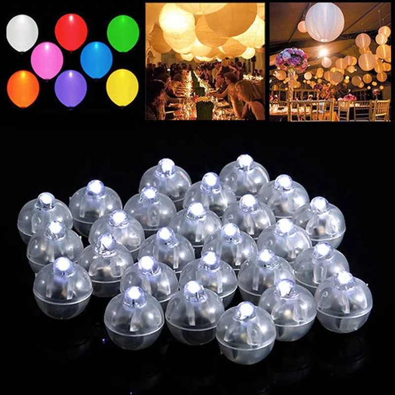 

50Pcs/lot Round Ball Tumbler LED Balloon Lights Mini Flash Luminous Lamps For Lantern Bar Christmas Wedding Party Decoration