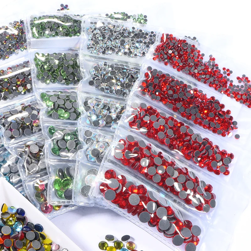 Смешанная модель стразы горячей фиксации со стеклом с фиксацией для одежды DIY