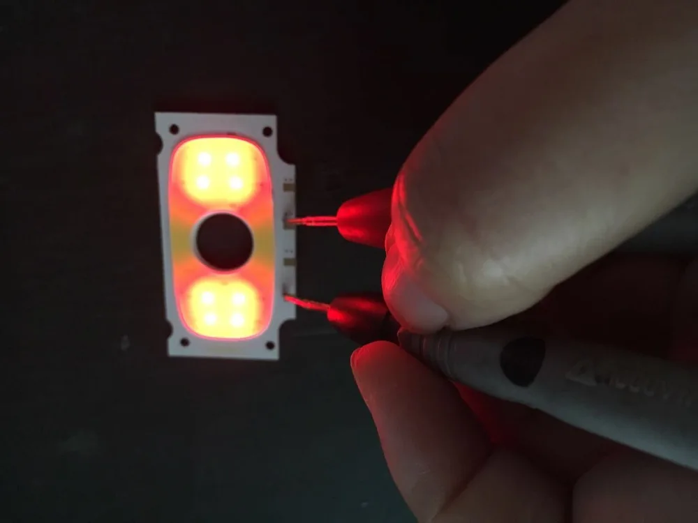wholes sales DC3V RED GREEN white 3 color temp. strip cob led chips for the DIY bicycle lights | Лампы и освещение
