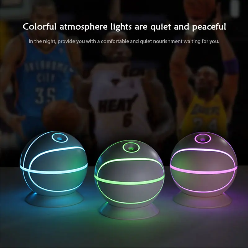 240ML Creative Basketball Humidifier Ultrasonic Mini Aromatherapy Diffuser with LED Night Light for Home Car USB Air | Дом и сад