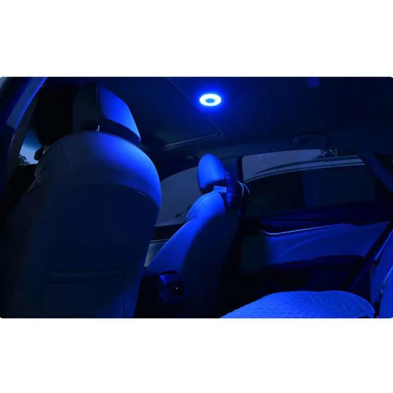 

USB Charging LED Light Portable Round Universal Rechargeable Wireless Interior Reading Lamp For Car