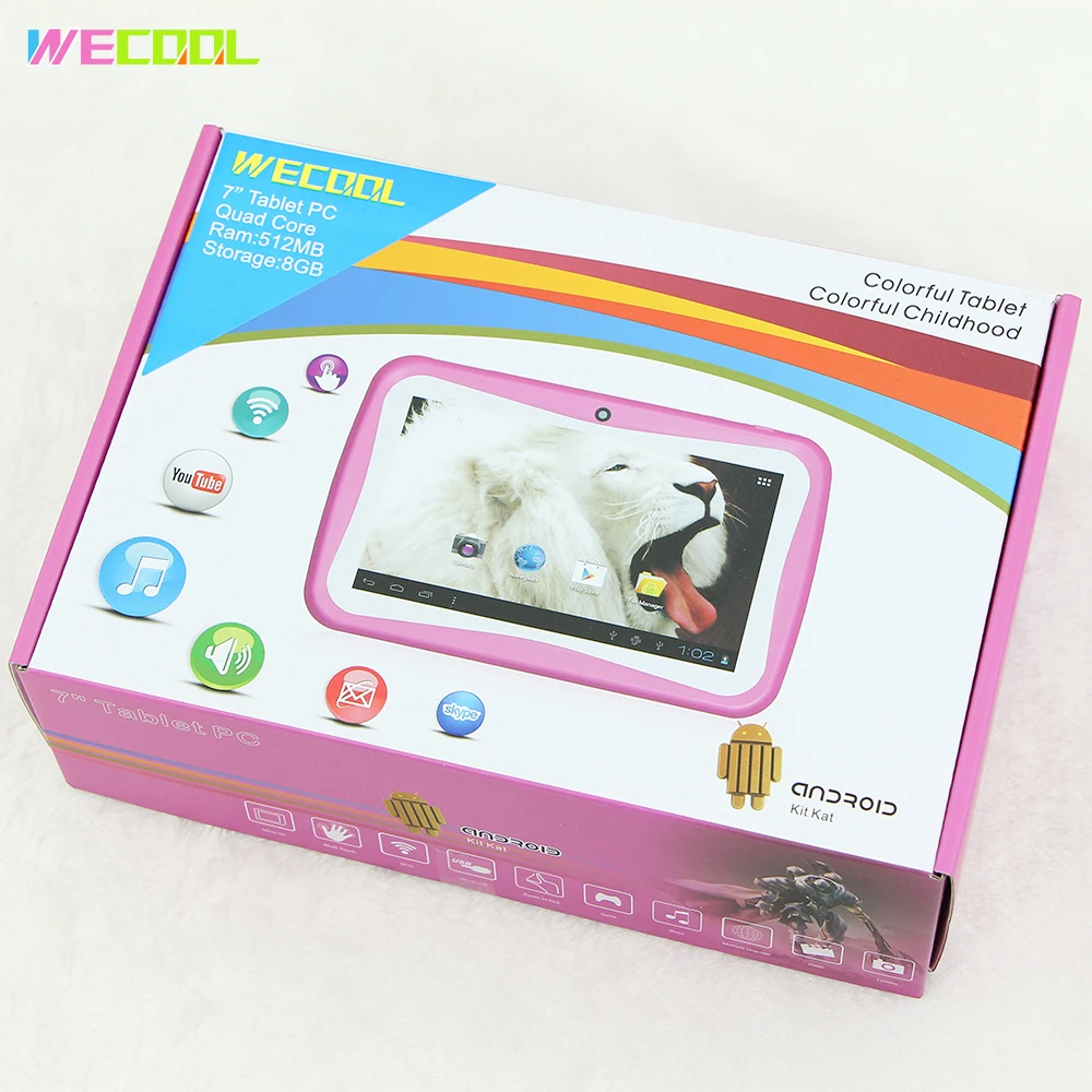 7 дюймов WeCool планшетный ПК для детей 8GB Quad Core Android детские площадки