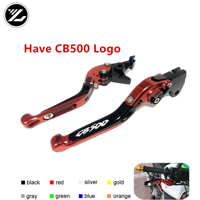 

With CB500 Logo for honda CB500 1998-2003 2013-2016 2017 2018 Motorcycle Adjustable Ropes Cables Lever Moto Clutch Brake Levers