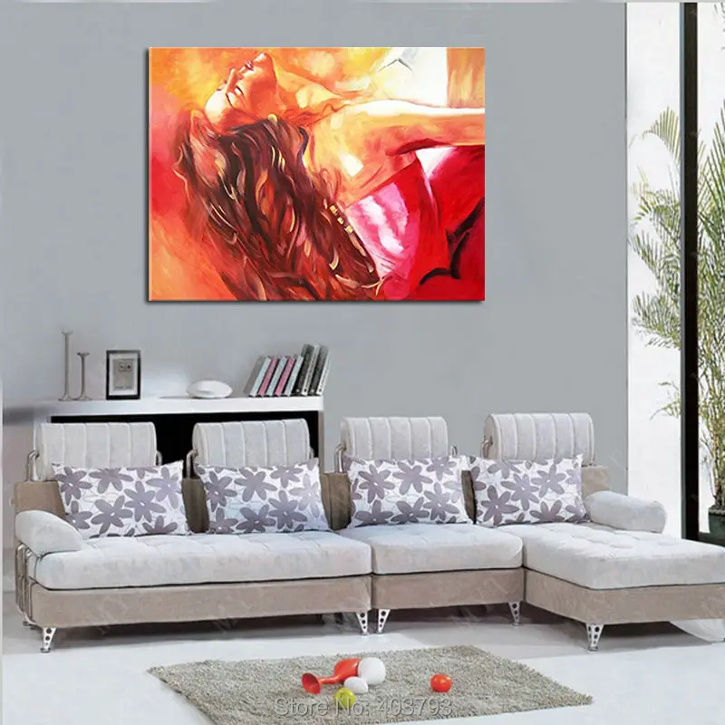 Большая Ручная роспись Абстрактная фигура картина маслом на холсте современный