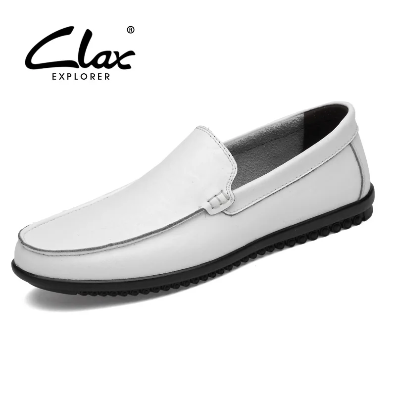 CLAX Men Boat Shoes Summer Men's Moccasins Leather Shoe Slipons Male Casual Loafers Breathable | Обувь