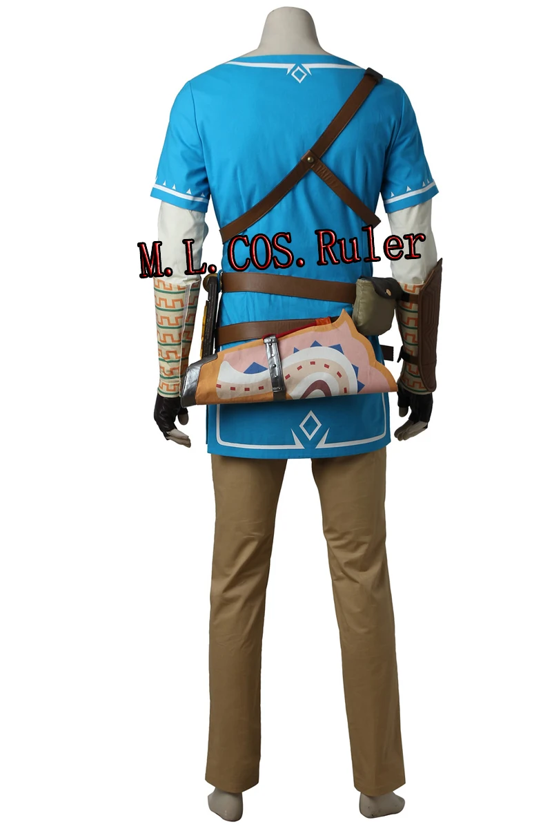 Legend of Zelda Breathing of the Wild Link, костюм для косплея, только топ, синяя рубашка, на заказ, одежда для Хэллоуина
