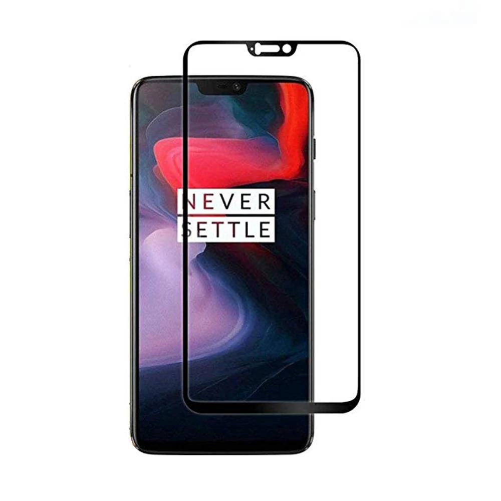 Закаленное стекло с полным покрытием для телефона 1 + Oneplus 6 6T полное клеевое