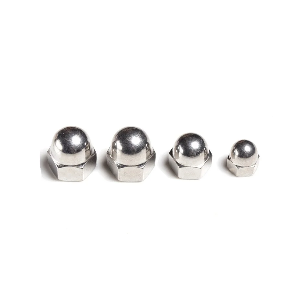 Купольная гайка M3/M4/M5/M6/M8/M10/M12 DIN1587 304 из нержавеющей стали|Гайки| |