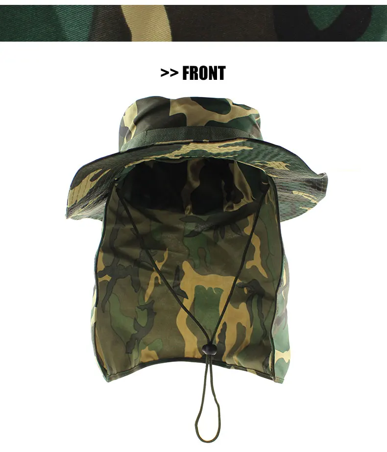 Тактические камуфляжные шапки Boonie, непальская Кепка, шапка-ведро, Военная Мужская армейская Военная Кепка для пешего туризма, рыбалки, с закрылками, UV UPF50