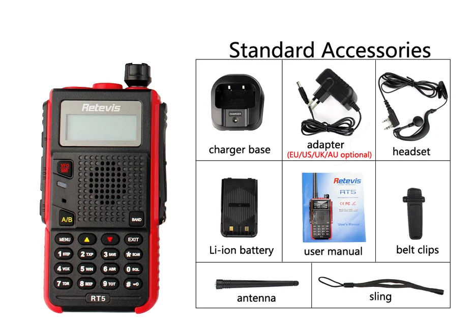 2 шт. портативная рация пара Retevis RT5 7 Вт 128CH VHF UHF Двухдиапазонная радиостанции VOX fm станция cb радиоприемопередатчик рация