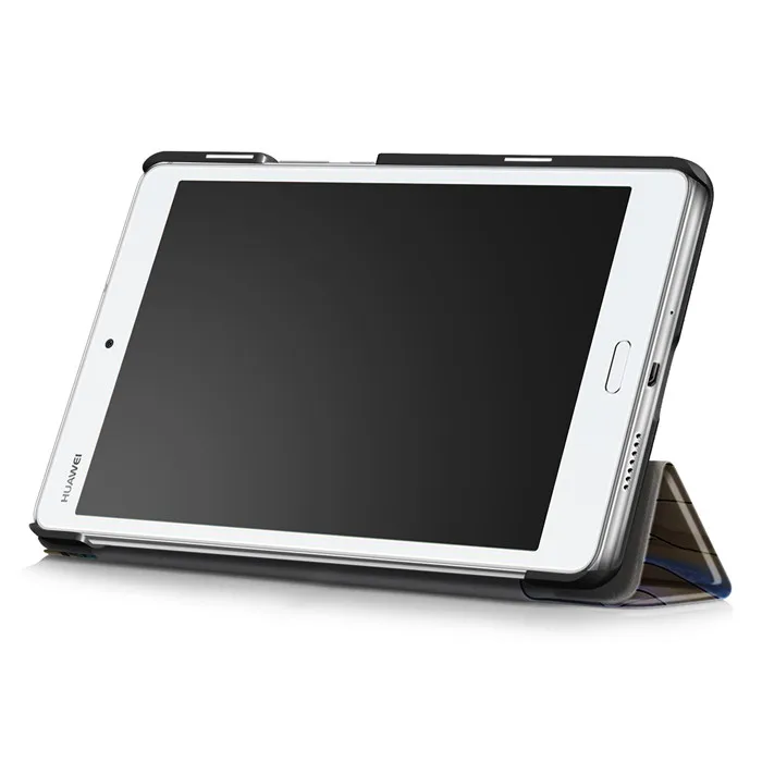 Закаленное стекло Защитная пленка+ PU Чехол-подставка для huawei Mediapad M3 Youth Lite 8 CPN-W09 CPN-AL00 " планшет